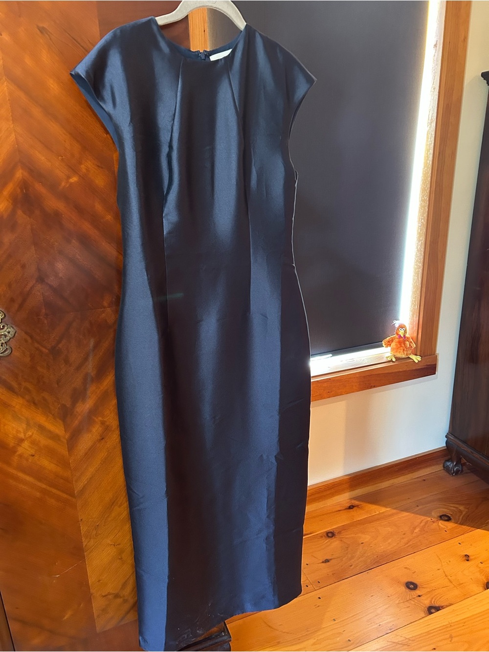 Reformation navy Satin Cap-Sleeve Maxi Dress new without tags. Never worn
